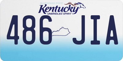 KY license plate 486JIA