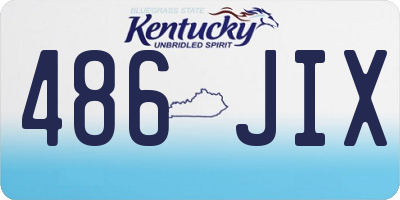 KY license plate 486JIX
