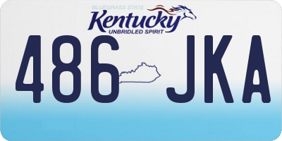 KY license plate 486JKA