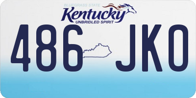 KY license plate 486JKO