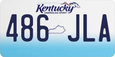 KY license plate 486JLA