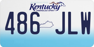KY license plate 486JLW