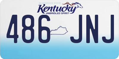 KY license plate 486JNJ