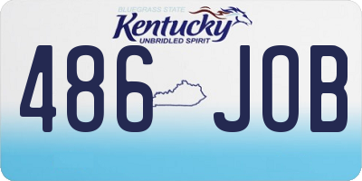 KY license plate 486JOB