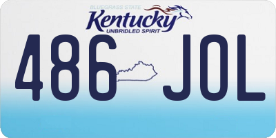 KY license plate 486JOL