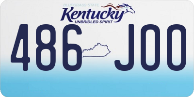 KY license plate 486JOO