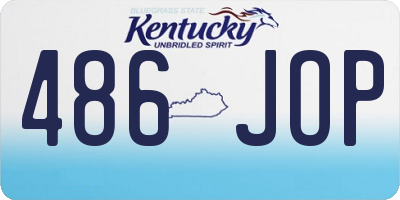 KY license plate 486JOP