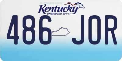 KY license plate 486JOR