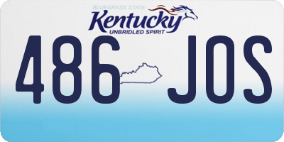 KY license plate 486JOS