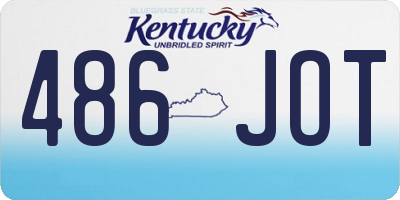 KY license plate 486JOT