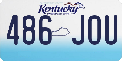 KY license plate 486JOU