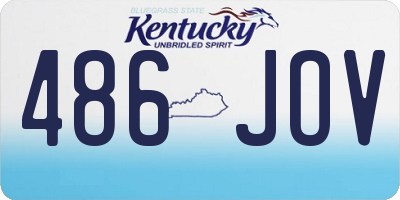 KY license plate 486JOV