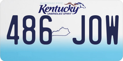 KY license plate 486JOW