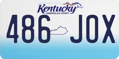 KY license plate 486JOX