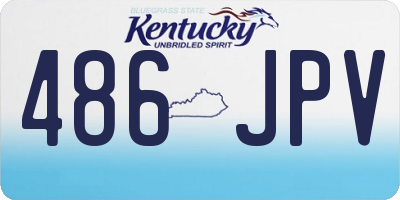 KY license plate 486JPV