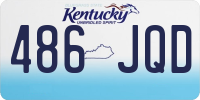 KY license plate 486JQD