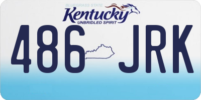 KY license plate 486JRK