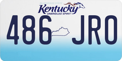 KY license plate 486JRO