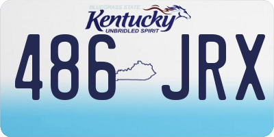 KY license plate 486JRX
