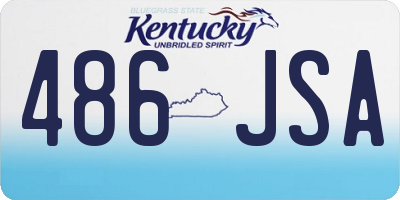 KY license plate 486JSA