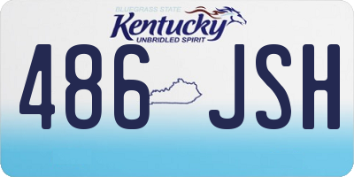 KY license plate 486JSH