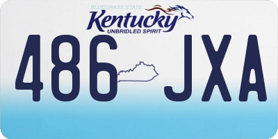 KY license plate 486JXA