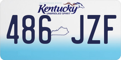 KY license plate 486JZF