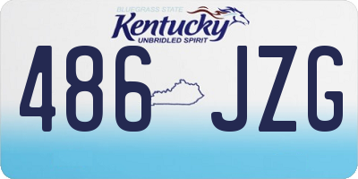 KY license plate 486JZG