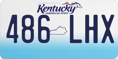 KY license plate 486LHX