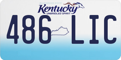KY license plate 486LIC