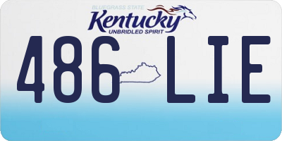 KY license plate 486LIE