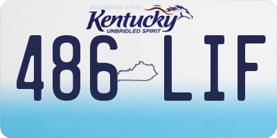 KY license plate 486LIF