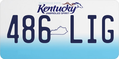 KY license plate 486LIG