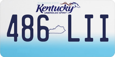 KY license plate 486LII