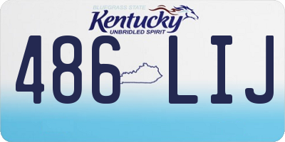 KY license plate 486LIJ