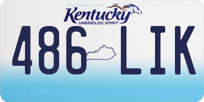 KY license plate 486LIK