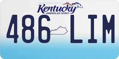 KY license plate 486LIM