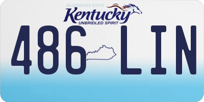 KY license plate 486LIN