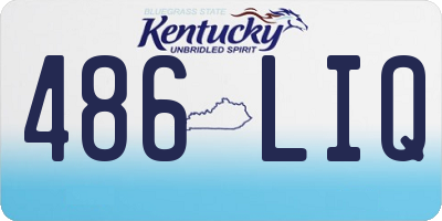 KY license plate 486LIQ