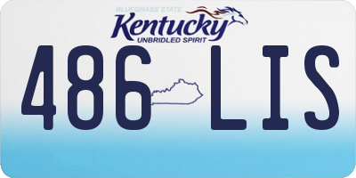 KY license plate 486LIS