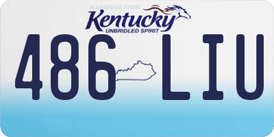 KY license plate 486LIU