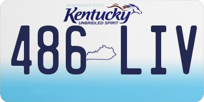 KY license plate 486LIV