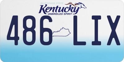 KY license plate 486LIX