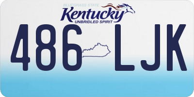 KY license plate 486LJK