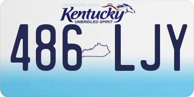 KY license plate 486LJY