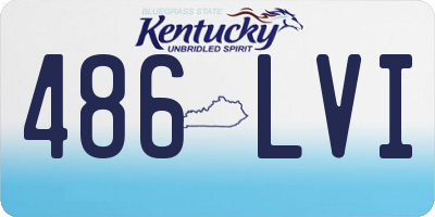 KY license plate 486LVI