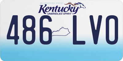 KY license plate 486LVO