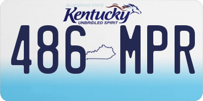 KY license plate 486MPR