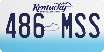 KY license plate 486MSS