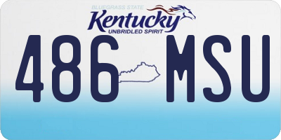 KY license plate 486MSU
